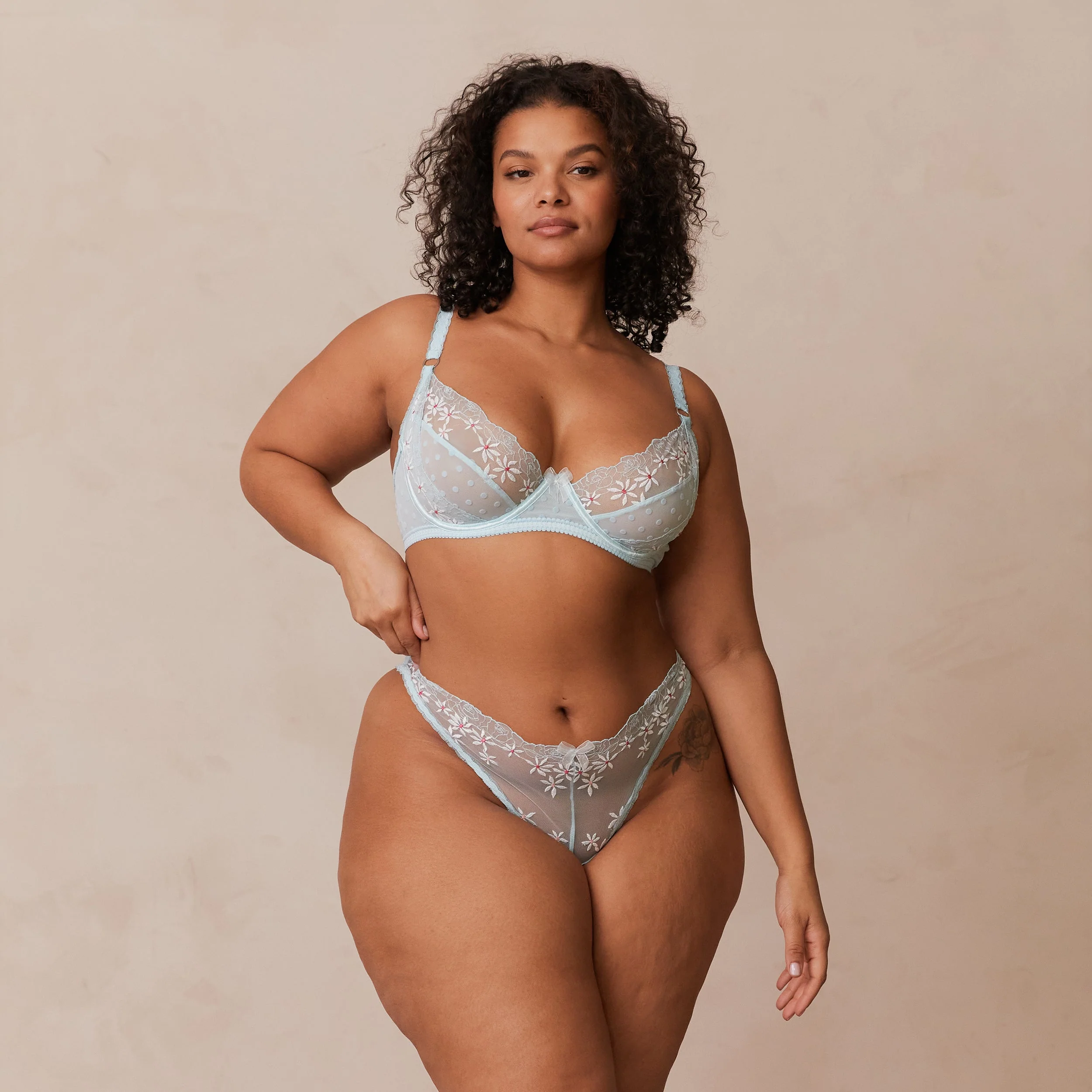 Fleur Balcony Bra - Blue - Image 13