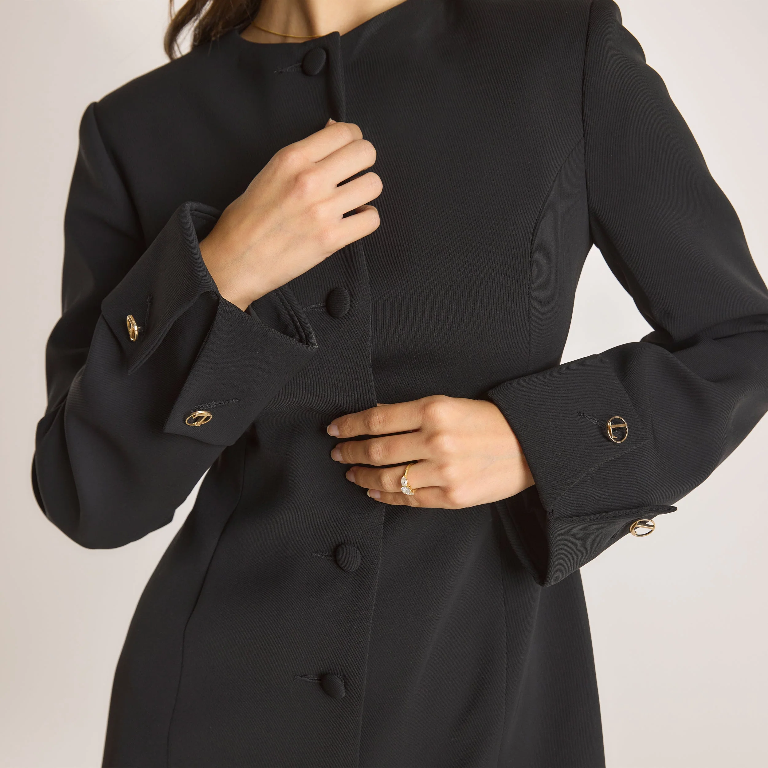 Structured Dress - Black - Image 4