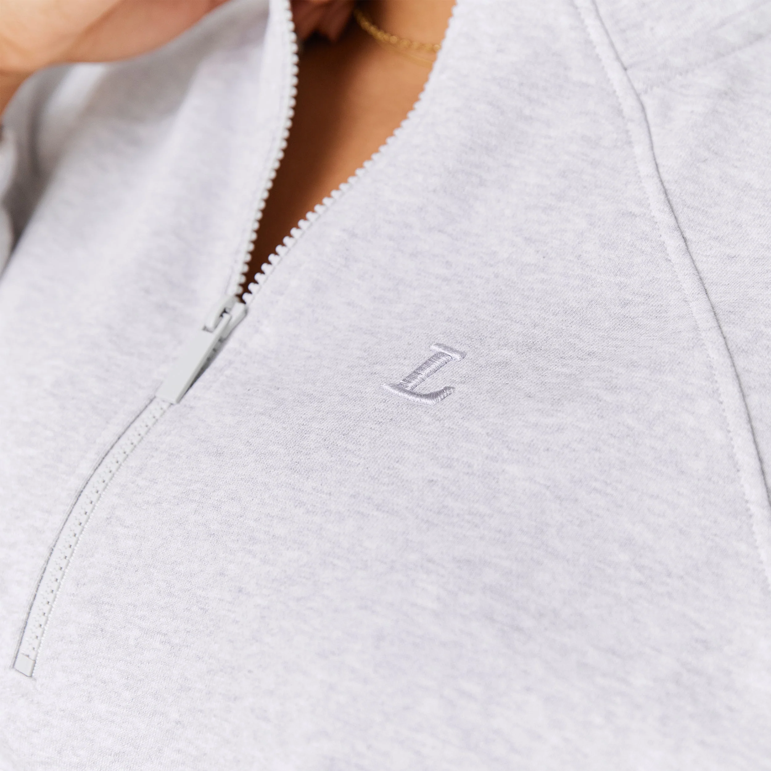 Varsity Quarter Zip Sweater - Frost Melange - Image 5